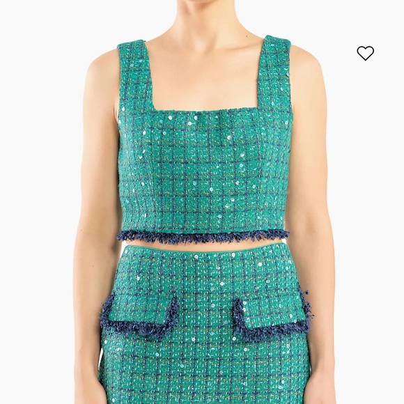 NWT Endless Rose Premium Cropped Tweed Top - Picture 12 of 12